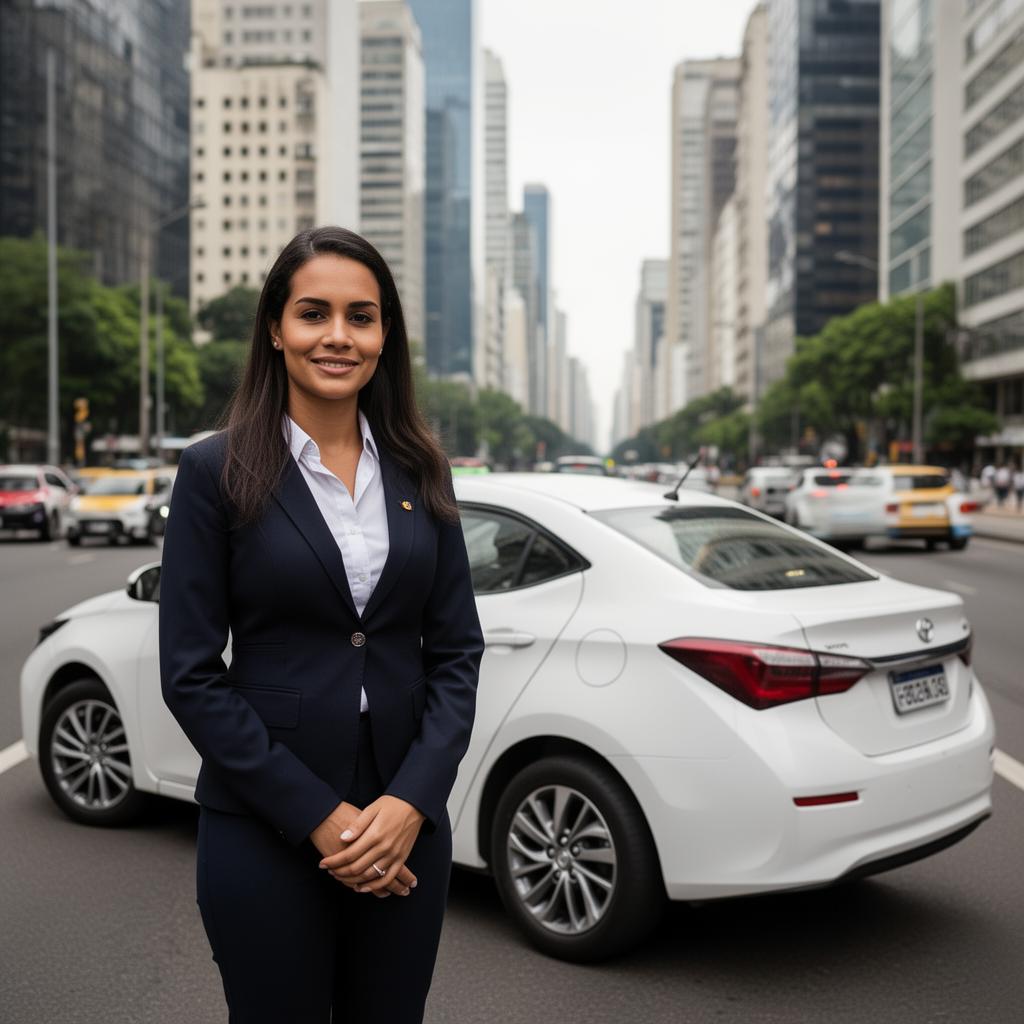 Motorista de aplicativo dirigindo na região da Avenida Paulista em São Paulo